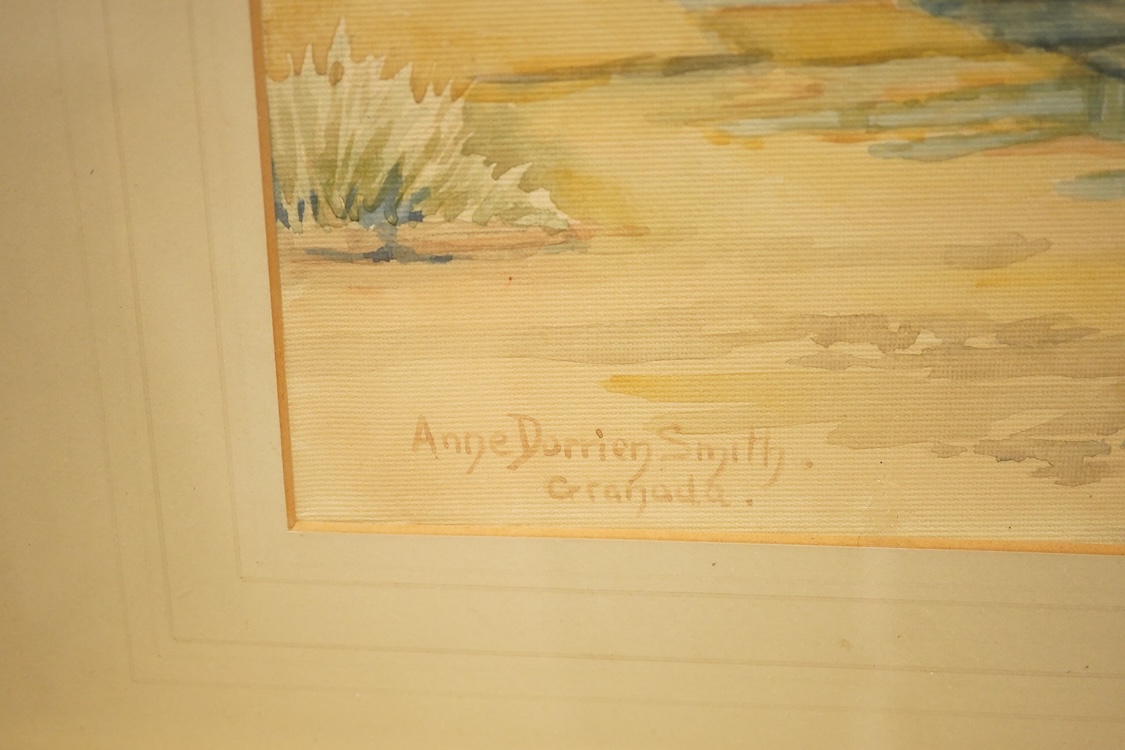 Contemporary, Chinese School, Figural studies, each signed with character marks and red seal marks, pair of watercolours, together with an Indian School watercolour, Figures on horseback in a courtyard, housed in a vizag